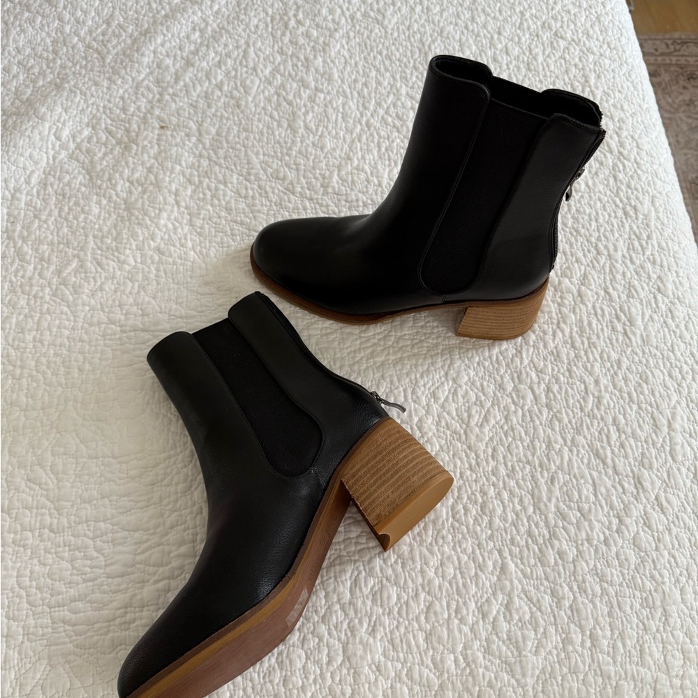 Black Leather Ankle Boots